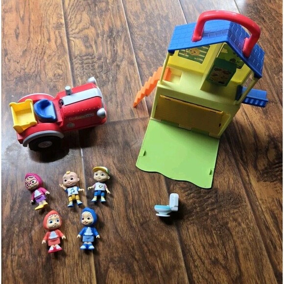 Cocomelon Toy Lot House, Tractor With Sound, 5 Figures & Toy Toilet Bundle 8pcs - Picture 2 of 16